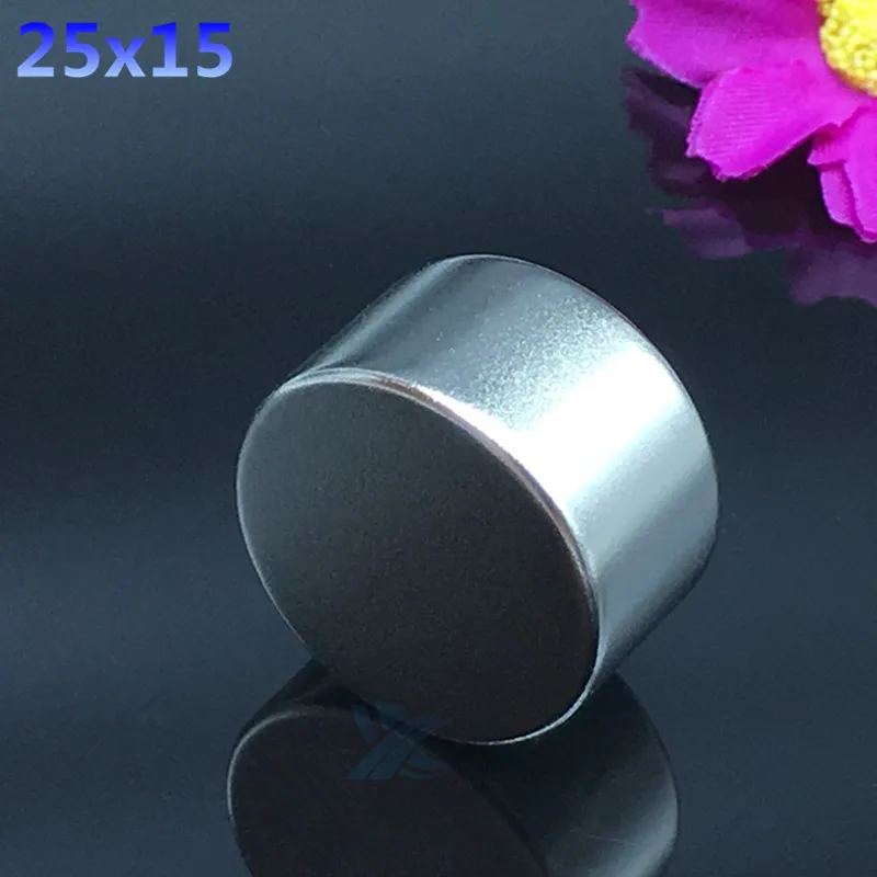 

5pcs Bulk Small Round NdFeB Neodymium Disc Magnets Dia25mmx15mm N35 Super Powerful Strong Rare Earth Magnet Free Shipping 25*15