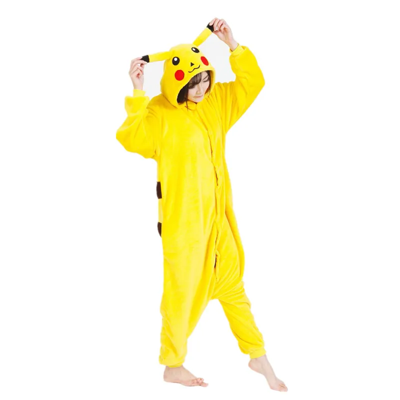 Pikachuu Raichu цельный комбинезон для косплея пижамы толстовки костюмы косплей