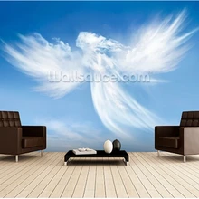 Текстиль на заказ обои. Ангел в облаках, 3D фотообои для гостиной спальни кухни стены водонепроницаемые обои