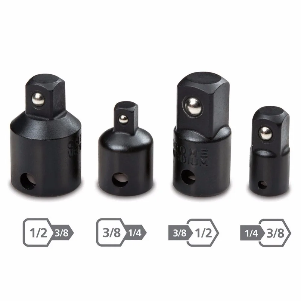 

Impact Grade Adapter 4Pcs/Set - 1/4 3/8 1/2 inch For Drill Extensions Size Change Useful Household Tools Set Sockets #226281