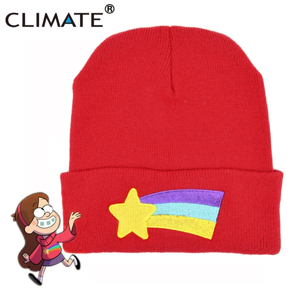 CLIMATE Girls Women Winter Hat Beanie Gravity Falls Mabel Pines Hat
