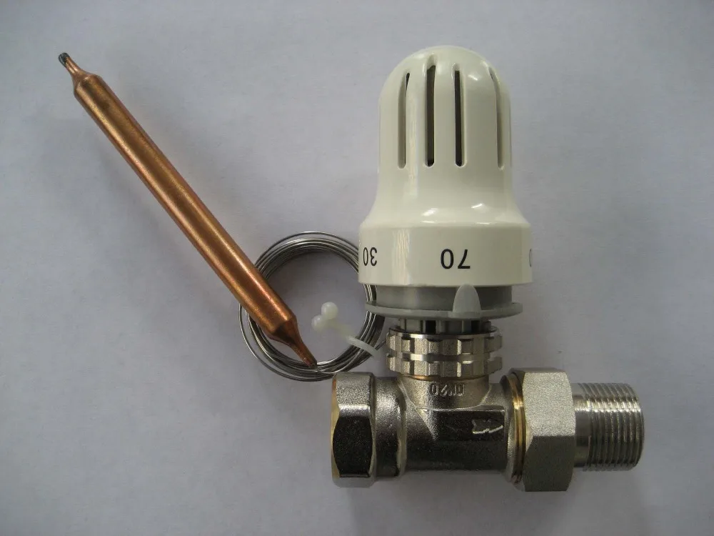 DN20 Straight Wireless Temperature Controller Radiator Valve