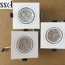 1 шт. квадратный Диммируемый светодиодный светильник потолочный Точечный светильник 6 Вт 8 Вт 10 Вт ac 85-265 в потолочный встраиваемый светильник s Внутреннее освещение