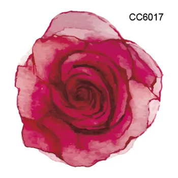 

DIY 3D Mini Body Art waterproof temporary tattoos for women red rose flower design flash tattoo sticker CC6017