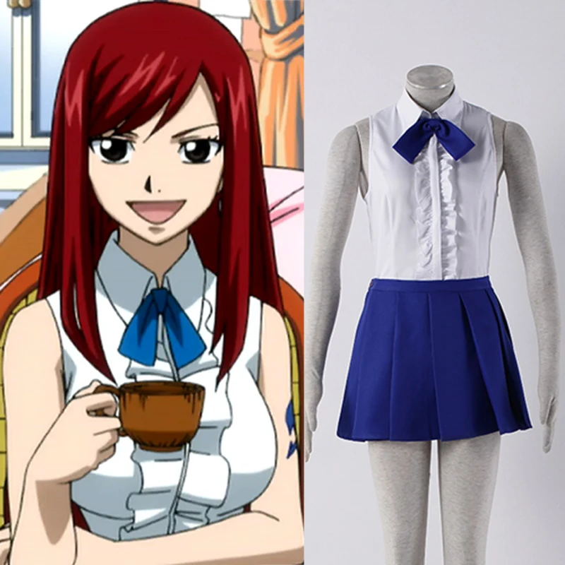 

JP Anime Fairy Tail Cosplay Costume Normal Clothes Fairy Tail Guild Erza Scarlet Cosplay Costumes for Sale