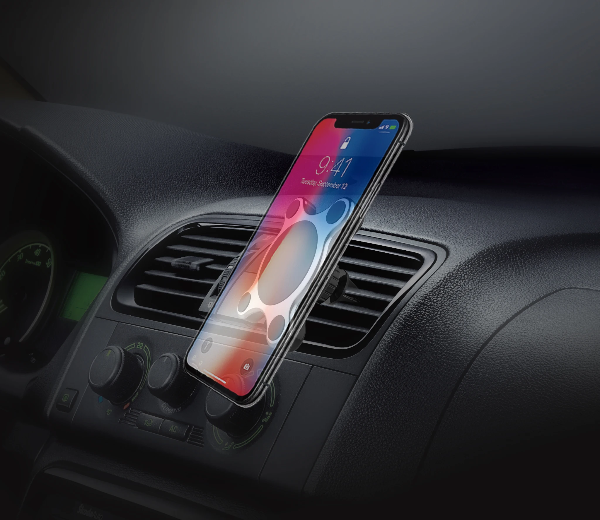 Магнитное Беспроводное зарядное устройство 10 Вт быстрая зарядка автомобильное крепление подставка для iphone XR XS 8 8Plus samsung S10 Note 9 автомобильный держатель телефона