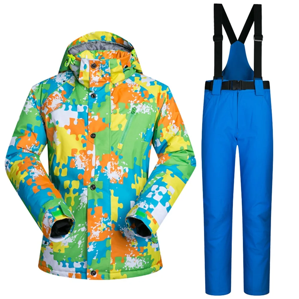 عشاق الدعاوى تزلج للماء الرجال النساء سترة تزلج + السراويل الدافئة رشاقته على الجليد الملابس فستان أطفال مع سروال داخلي يندبروف تنفس التزلج