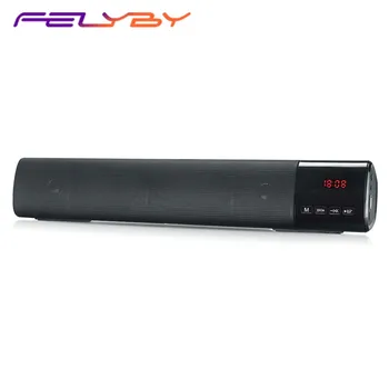 

FELYBY B28S Wireless Bluetooth Speaker Soundbar Home Theater Audio stereo Speaker portable speakers AUX TF With Clock Mic