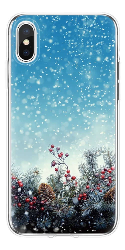 Рождественский чехол из ТПУ для iPhone XR 11 Pro XS MAX X 4 4S 5S 5C SE 6 6S 7 8 Plus 5|Бамперы| |