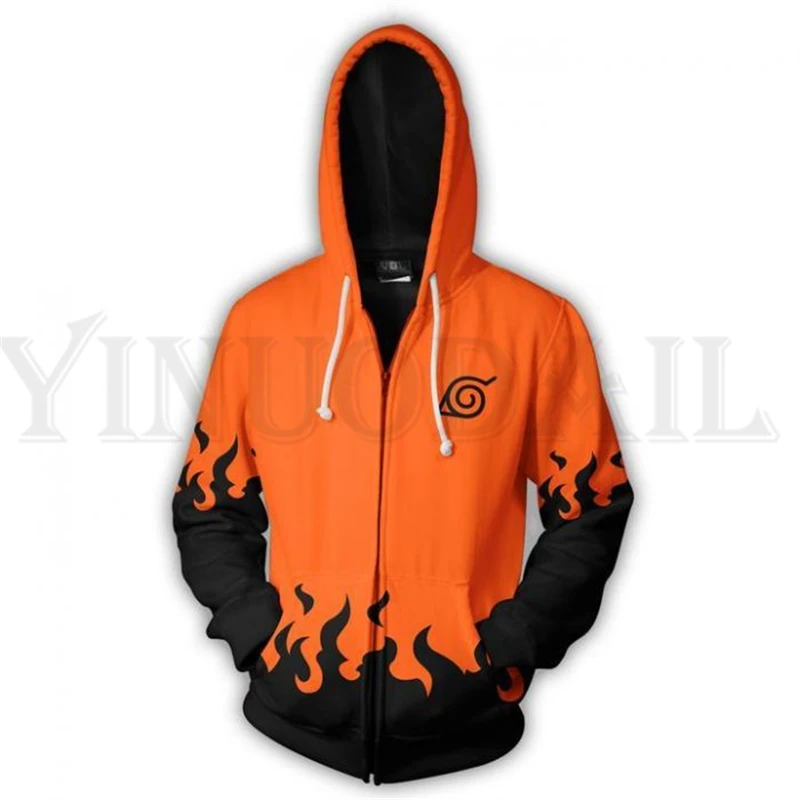 

Anime Naruto Sweatshirt Men and Women Zipper Hoodies UZUMAKI 3d Print Hooded Jacket for Boys Winter Costume Harajuku Streetwear