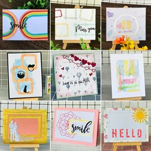 

24Sets Mixed Frames Die Cut Metal Cutting Dies for Scrapbooking DIY Photo Album Embossing Paper Cards Making Craft Dies New 2018