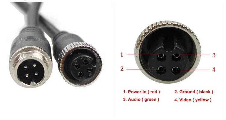 SMALUCK DC 12 V-24 V " TFT ЖК-дисплей Резервное копирование автомобилей монитор+ 4pin ИК Ночное видение ПЗС заднего вида Обратный Камера автобус, грузовик Houseboat