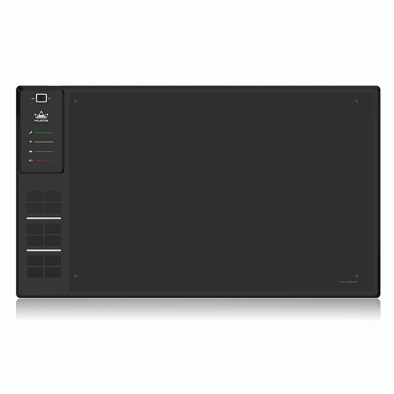 HUION Giano WH1409 14 дюймовые Беспроводные цифровые планшеты с 8192 уровнями давления, графический планшет для рисования и Бесплатные Подарочные перчатки - Цвет: Черный