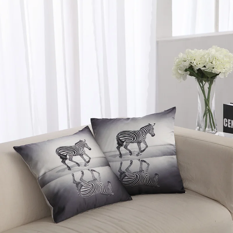 xxj001,45*45 cm,Fashion Ikea Nordic Contemporary Zebra black and white