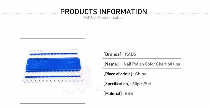 KADS Ногтей Диаграмма Цвета 60 Советов Ногтей Картографическая Ногтей Дисплей для ногтей инструмент