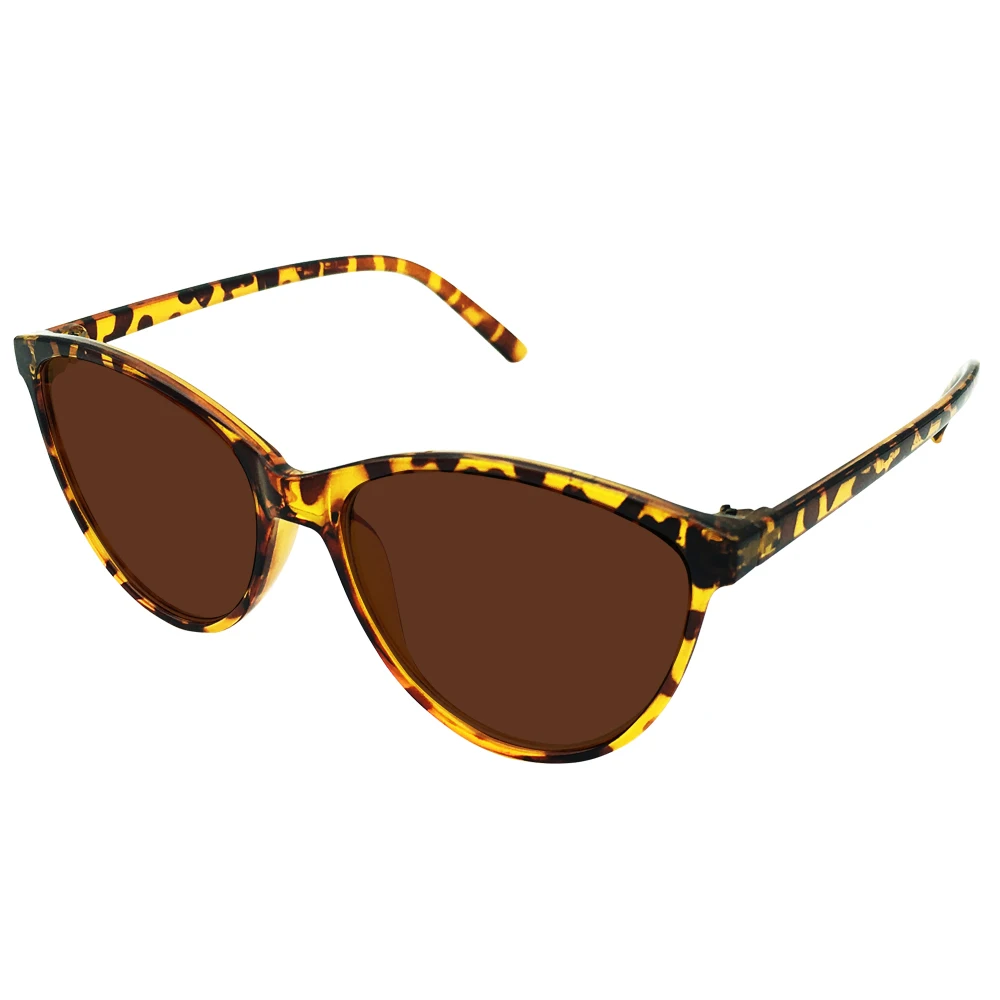 

Ladies Tinted Brown Polarized Cateye Distance Glasses Myopia Shortsighted Eyewear Womens Cat Eye Prescription Tortoise Frames