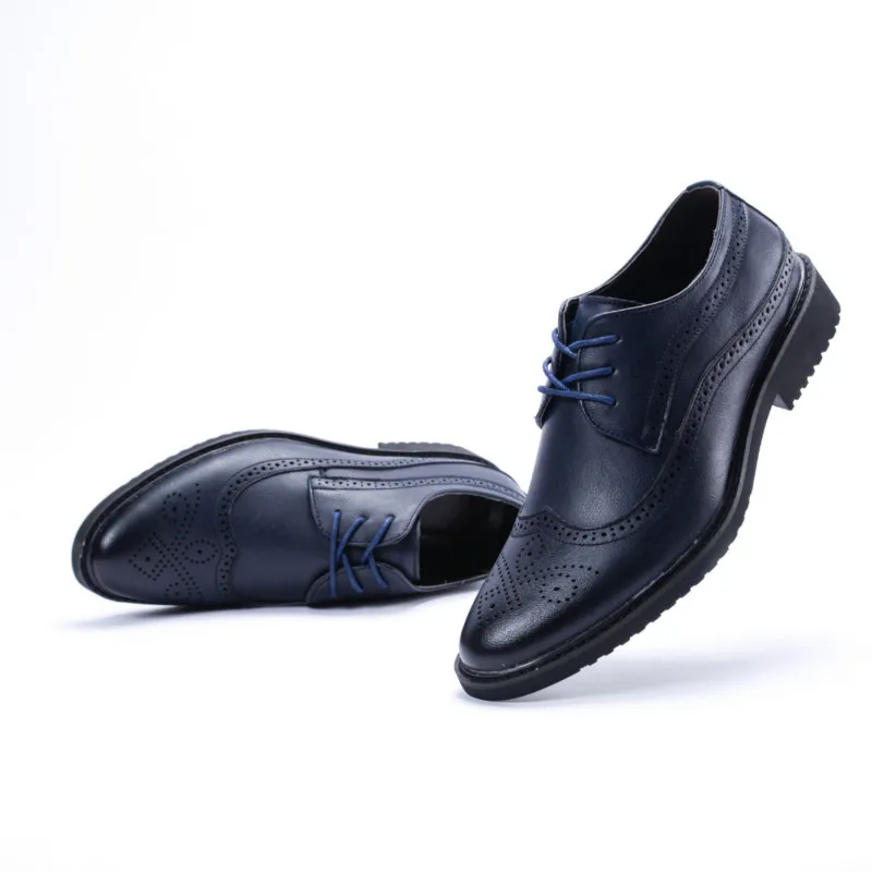 

2018 Men Soft Comfort Leather Shoes Men's Spring New Fashion Style Minimalist Design Business Dress Casual Flat Men Shoes