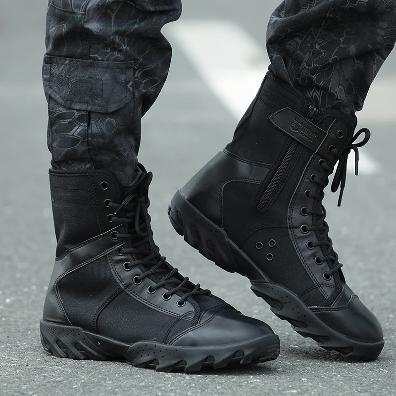 Military Black Boots Men Spring Autumn Special Forces Tactical Boots Mens  Bota Militar CS Army Shoes Militares Tacticos Zapatos