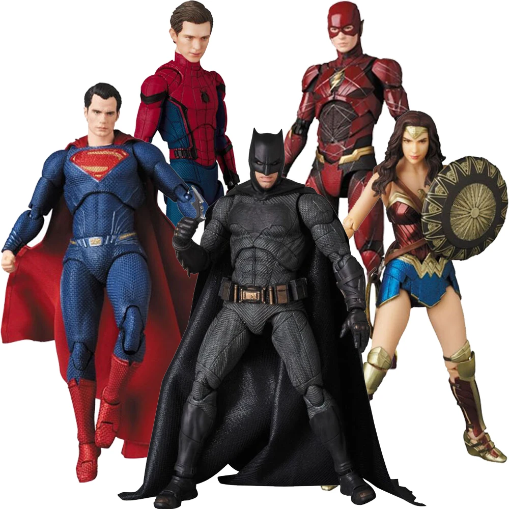 

Justice League Mafex Batman Maf 056 Flash 058 Wonder Woman 048 Superman 057 Spiderman 047 Action Figure Toy Doll
