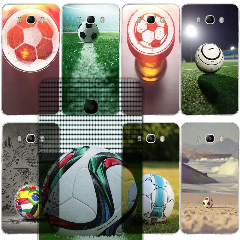 Как Футбол футбольное поле для Coque Samsung Galaxy J1 J2 J3 J5 J7 A3 A5 A7 2016 2017 крышка пластичный