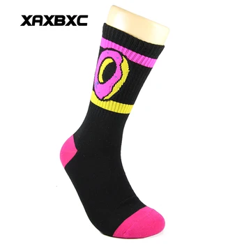 

XAXBXC 296LTQ Fashion Harajuku Male Cotton 6 Colors Odd Future Donut Stripes Knitted Casual Business Unisex Men Socks 12 Pairs