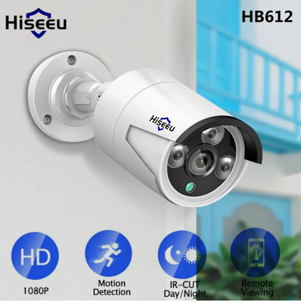 Hiseeu HB612 1080P 2MP 3 6 мм POE Мини Пуля IP камера ONVIF P2P IP66 Водонепроницаемая наружная ИК для
