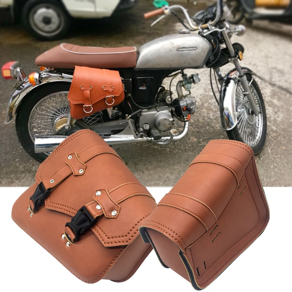 

XL 1200 Motorcycle For Harley Sportster XL883 XL1200 X48 Motorcycle Saddle Bags Black Moto Accessories Brown Side Storage Bag