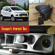 For Ford Ecosport armrest box central Store content Storage box ford armrest box with cup holder ashtray USB interface 2002-2016