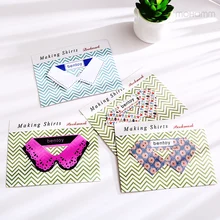 Крафт милый бумажный воротник Kawaii корейский Клип Закладка дизайн китайские книги школьные маркеры набор канцелярские принадлежности Дети ученик подарки