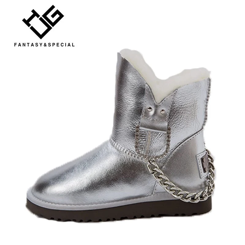 

IGU 2018 Winter Snow Boots Women Fur Zipper Ankle Boots For Women Female High Quality Shoes Woman Round Toe Boots Botas Mujer
