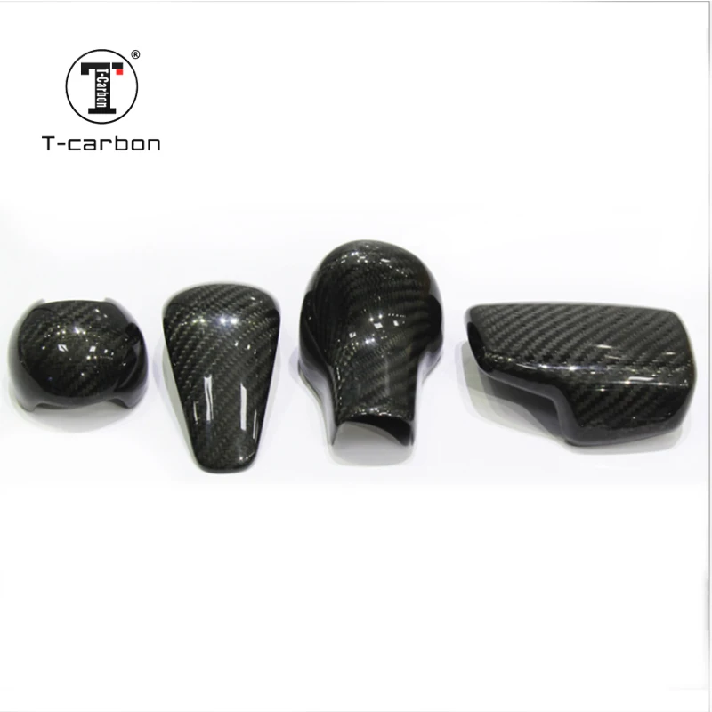 

2016 2017 2018True carbon fiber Center Console Gear Shift Head decoration cover trim For Audi Car interior acces