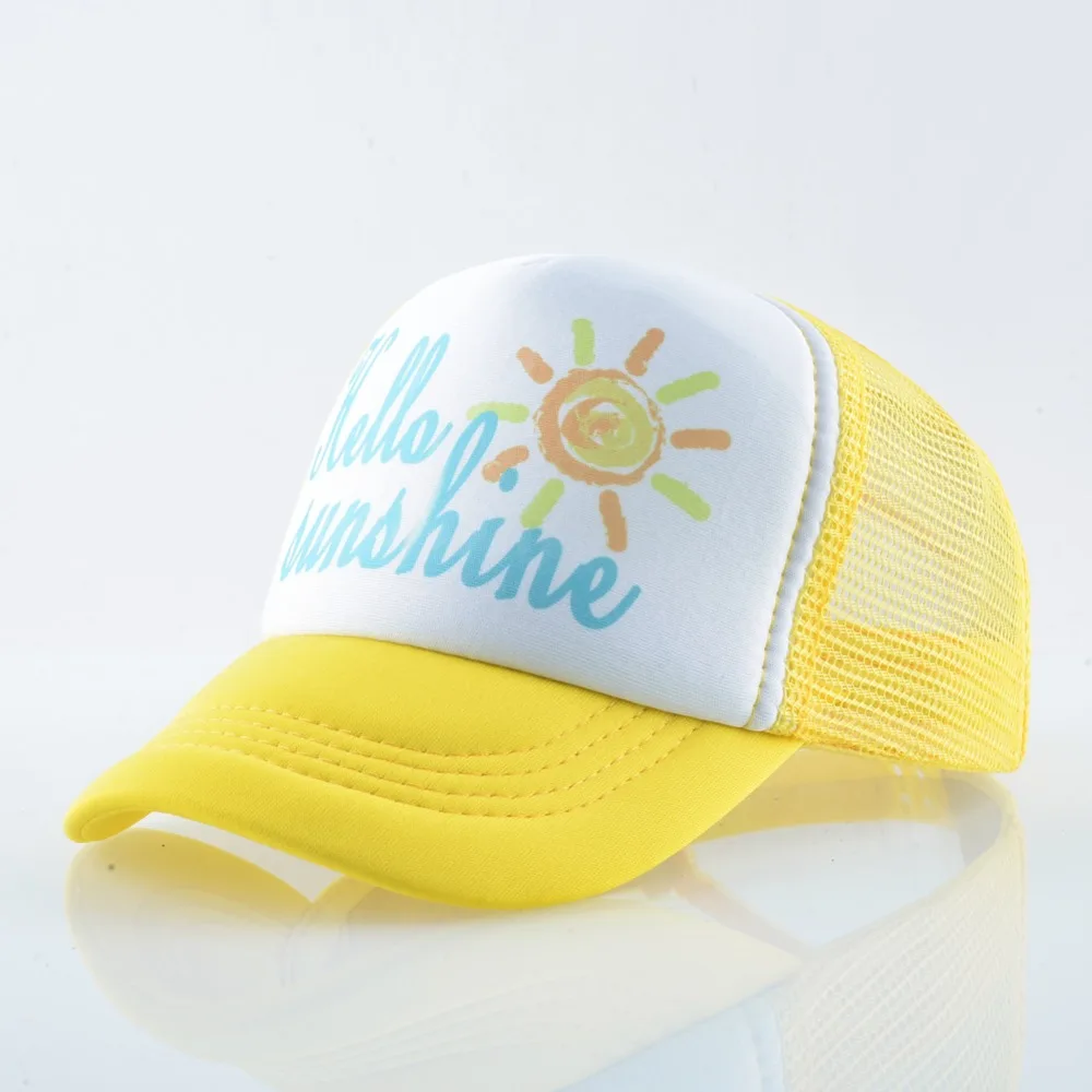 TQMSMY Hello Sunshine Дети SunHat Прохладный мальчик бейсболки кепки девушка грузовые шапки ребенок Snapback шапки Детские кепки TMA40