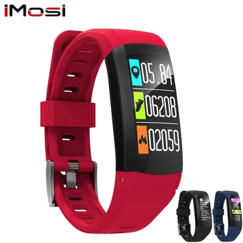 

Imosi Smart Bracelet Heart Rate Pedometer GPS Band IP68 Waterproof Wristband Heart Rate &electrocardiogram Fitness Tracker Band