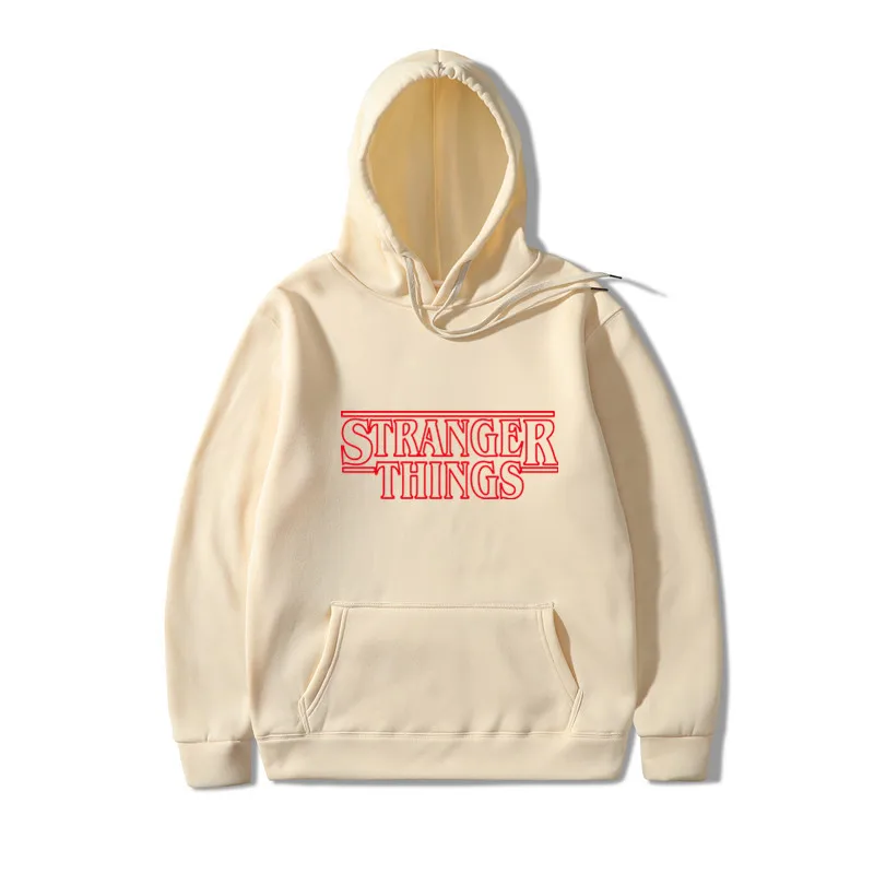 

2019 Trendy Faces Stranger Things Hooded Mens Hoodies and Sweatshirts Oversized for Autumn with Hip Hop Winter Hoodies Men