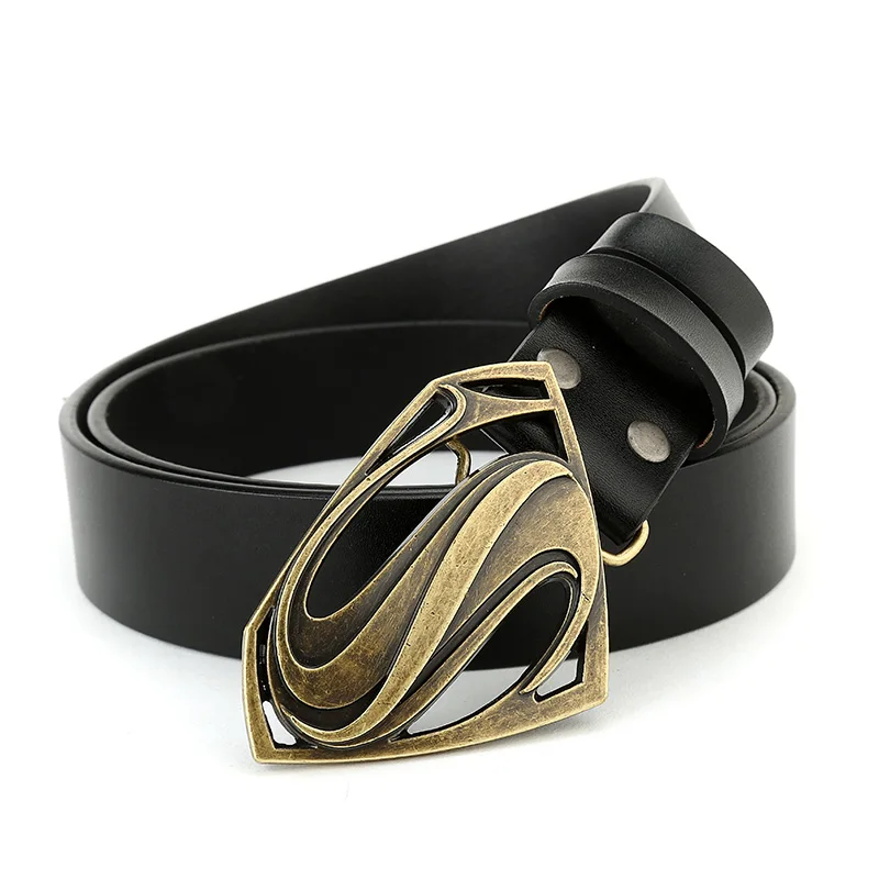

Superman Designers Luxury Cowhide Brand Genuine Leather Pin Buckle Belts for Mens High Quality Women Cowskin Ceinture Homme