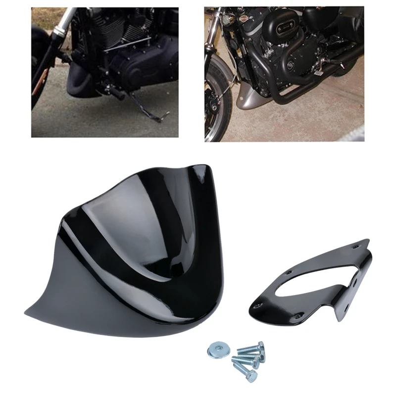 Motorcycle Astra Depot Matte Black Chin Fairing Lower Front Spoiler Air