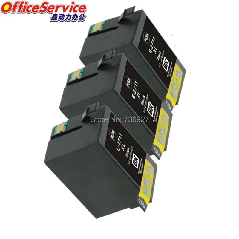 3 черный 27XL T2711 T2701 совместимый чернильный картридж для принтера Epson рабочей силы Pro WF-3620 WF-3640 WF-7610 WF-7620 WF-7110 принтер