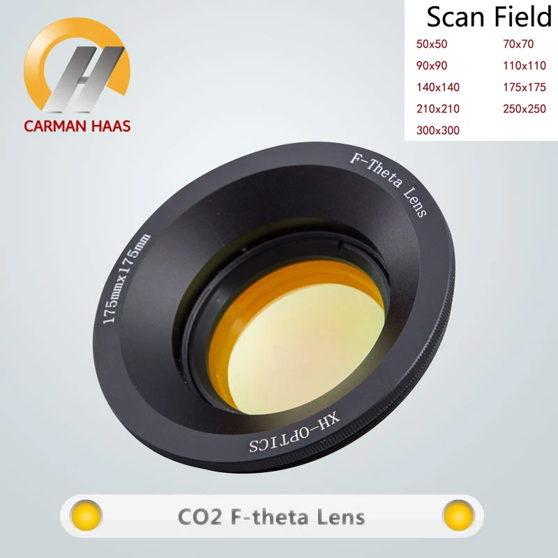 

Carmanhaas Co2 Laser F-Theta Scanning Lens ZnSe Scanners Field 210*210mm Dia. 48mm for Laser Marking