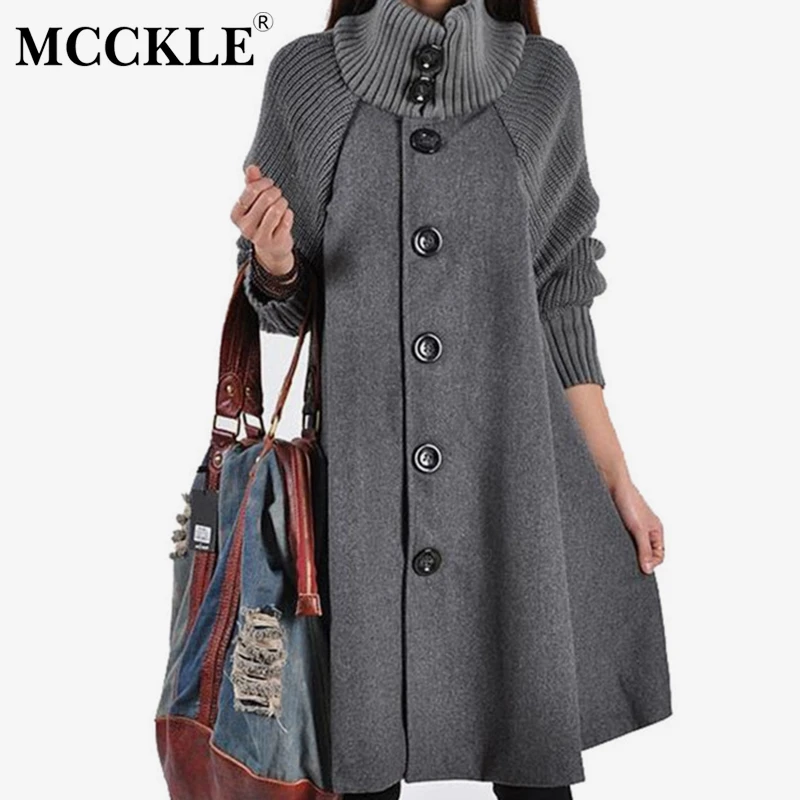 Осень-зима, женское длинное шерстяное пальто, однобортное, теплое пальто, плащ, непродуваемое, женское, одноцветное, Свободное пальто, куртка