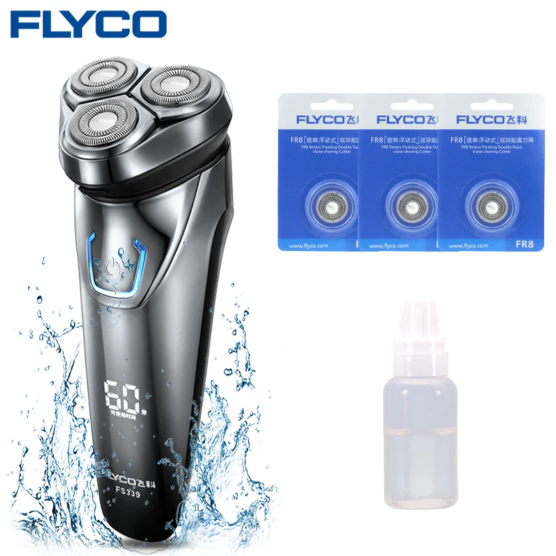 Flyco Shaving Machine Electric Shaver Electric Razor IPX7 Waterproof 1 Hour Charge Washable Recharg
