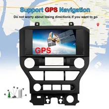 2 Din Car Navigation DVD Multimedia Player 8 Inches Screen with European Map GPS Navigation For Ford For Mustang 2015 2016 2017