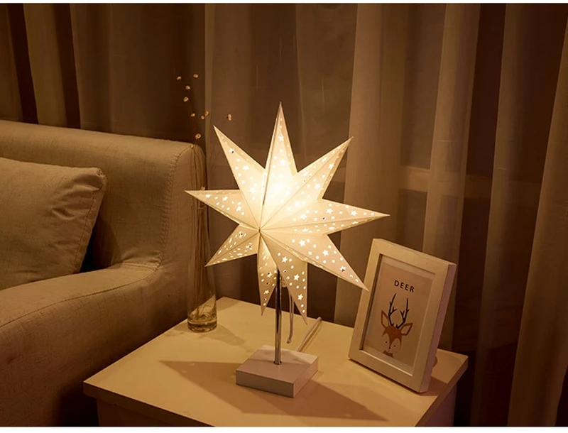 AC220V Creative Minimalist Modern Origami Pinwheel Star Bedroom Bedside Night Light Romantic Decoration Children Kid Gift (3)