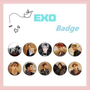 

Kpop EXO Don't Mess Up My Tempo Round Badge Chanyeol Baekhyun Brooches Fashion Chest Pins for Hat Bag Clothes