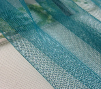 

5 meters 155cm 61"width little hard peacock blue mesh fabric girl princess skirt dress clothes materials LX63