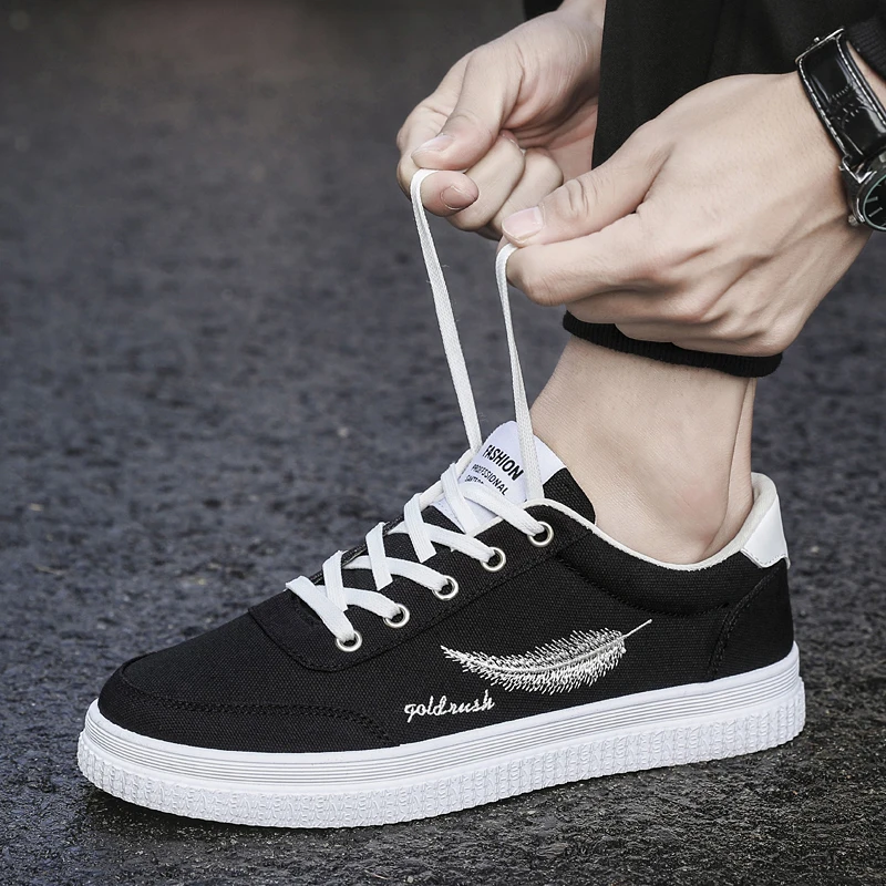 

2018 New Autumn Korean Version Of The Trend Of Men's Shoes Wild Sports Casual Canvas Shoes Men's Shoes Men's Tide Shoes