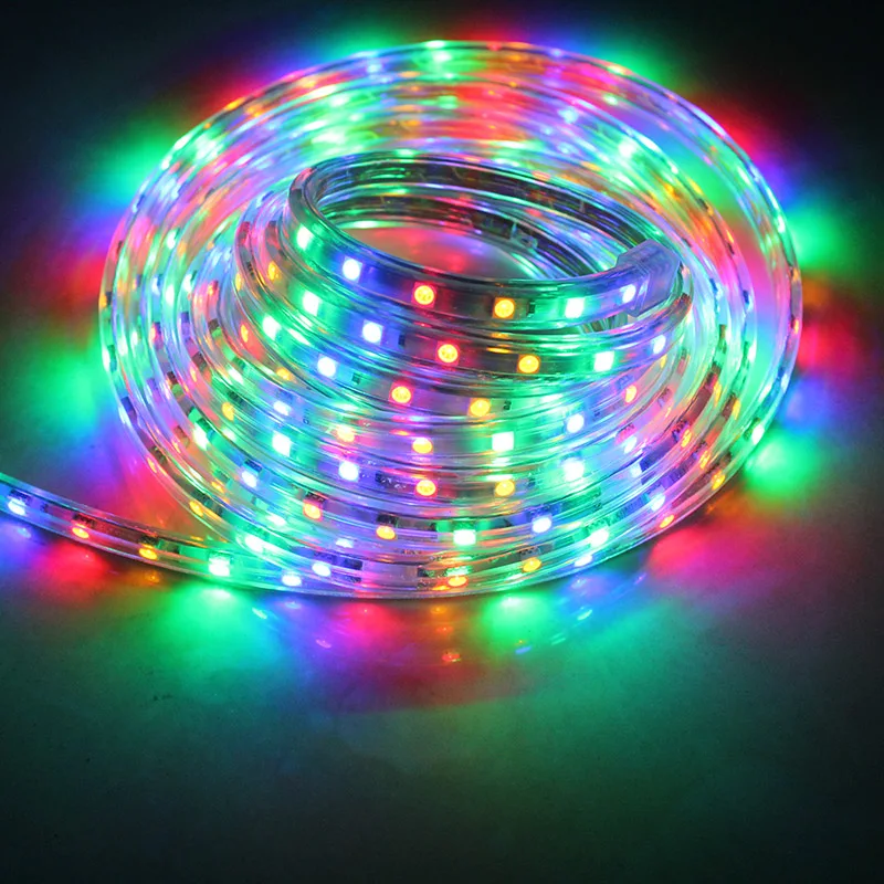 

220V LED Strip Light 5050 LED Ribbon Waterproof IP67 Bright Than 5630 2835 3528 LED Tape White Warm White Red Green Blue