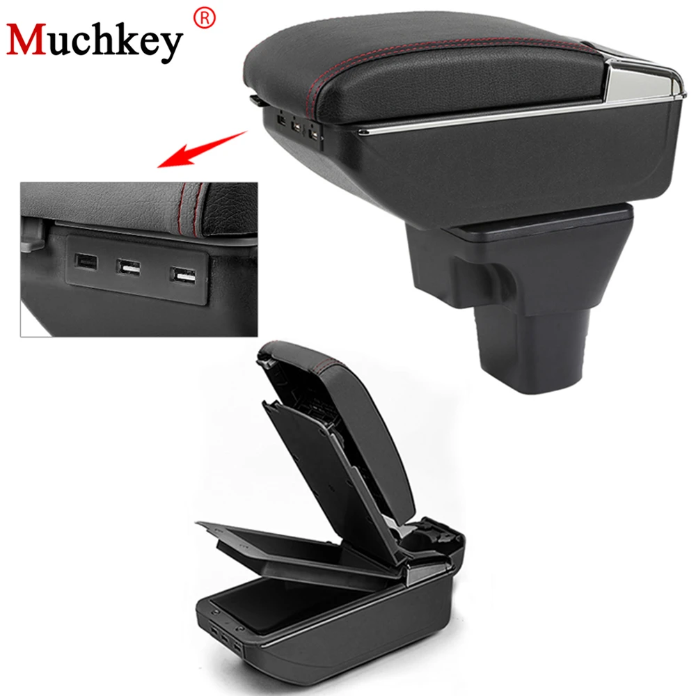 For Hyundai Accent Armrest Box With Usb Car Center Storage Box With Cup