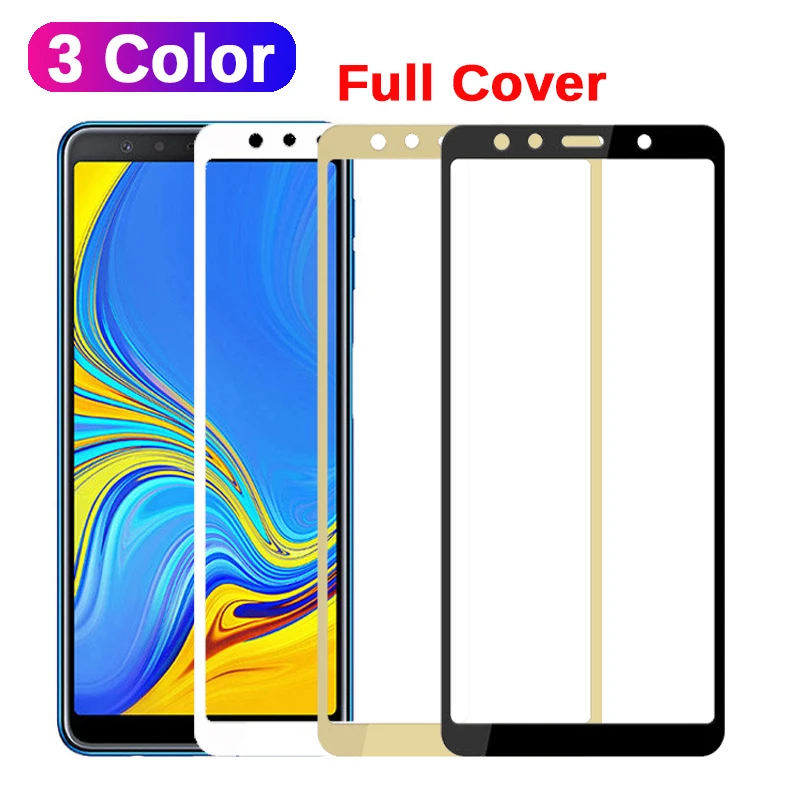 3D Защитное стекло для Samsung A7 2018 A6 Plus полное покрытие закаленное на Galaxy J6 J8 защита