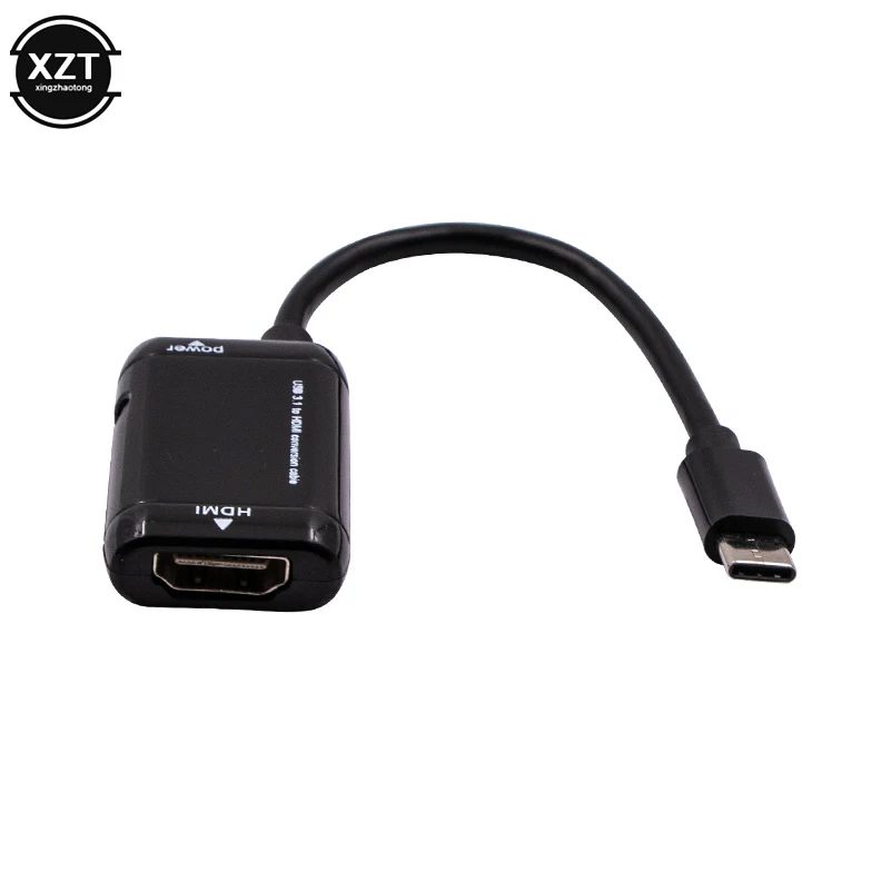 Новый USB C к HDMI сплиттер с функцией порта питания 3 1 Тип конвертер папа женскому