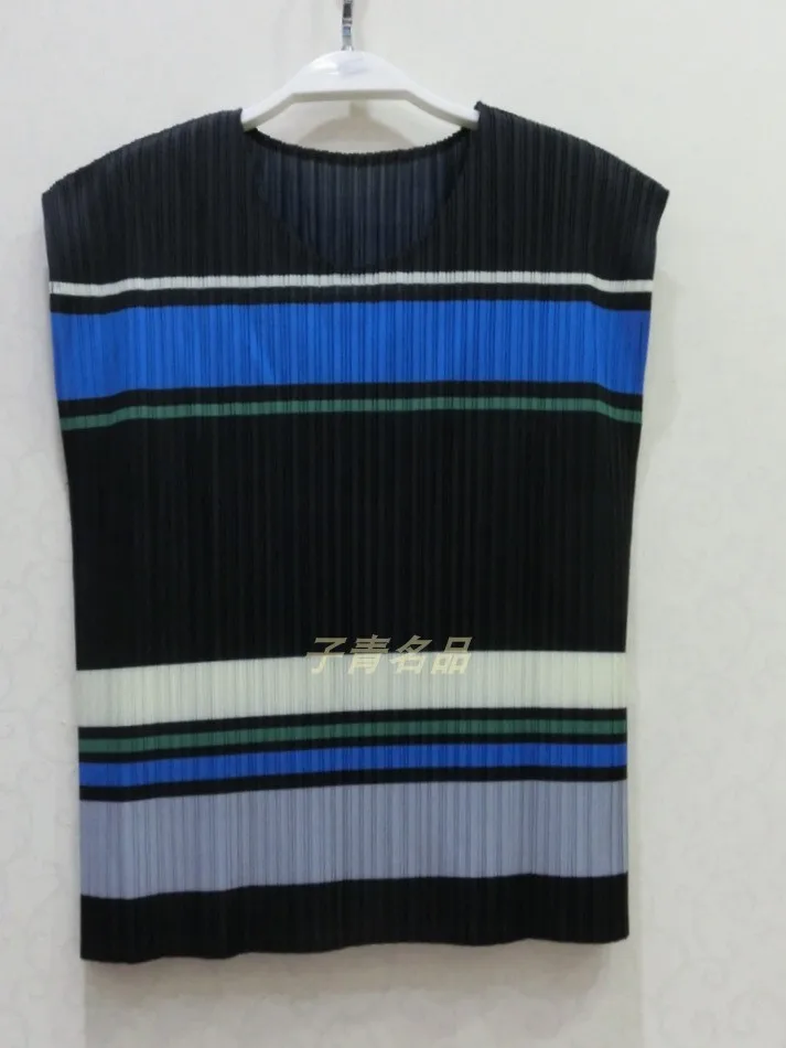 Модная футболка в складку, футболки в Хроматическую полоску с рукавами